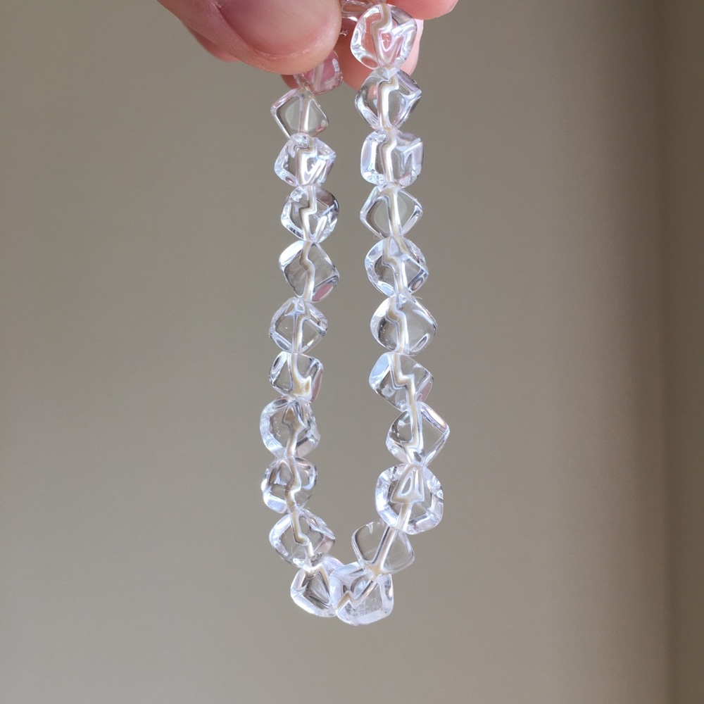 Crystal clear “ice cube” crystal bracelet